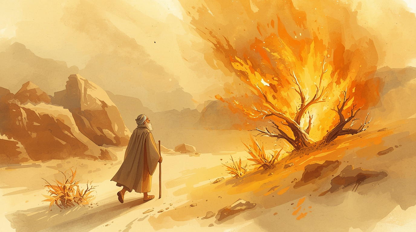 Moses at the burning bush